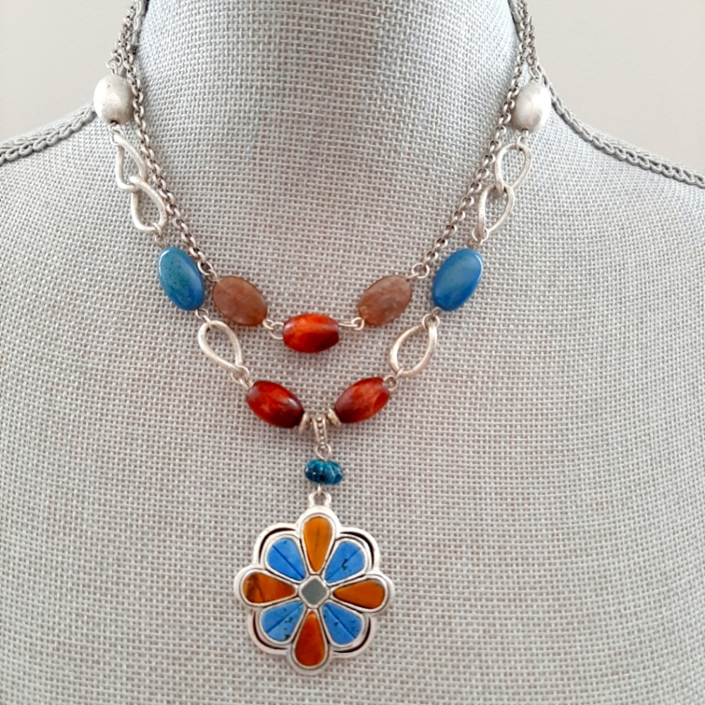 Double Layer Silver Necklace